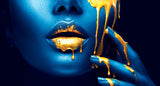 Golden Lips with Tears - Blue | Antoro.